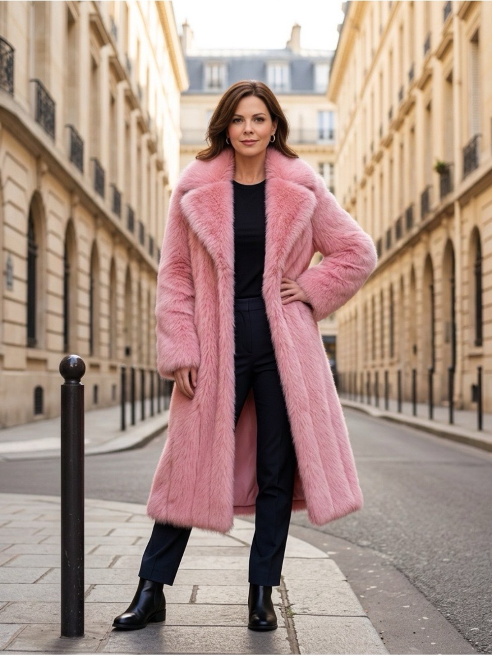 STEAL! Plus Size 1XL. SPRING SALE!  Pink Faux Fur Coat, Full Length. Brand new!